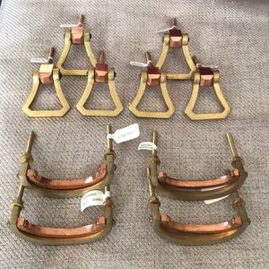 10 Anthropologie Gold/Copper Drawer Handles/Pulls